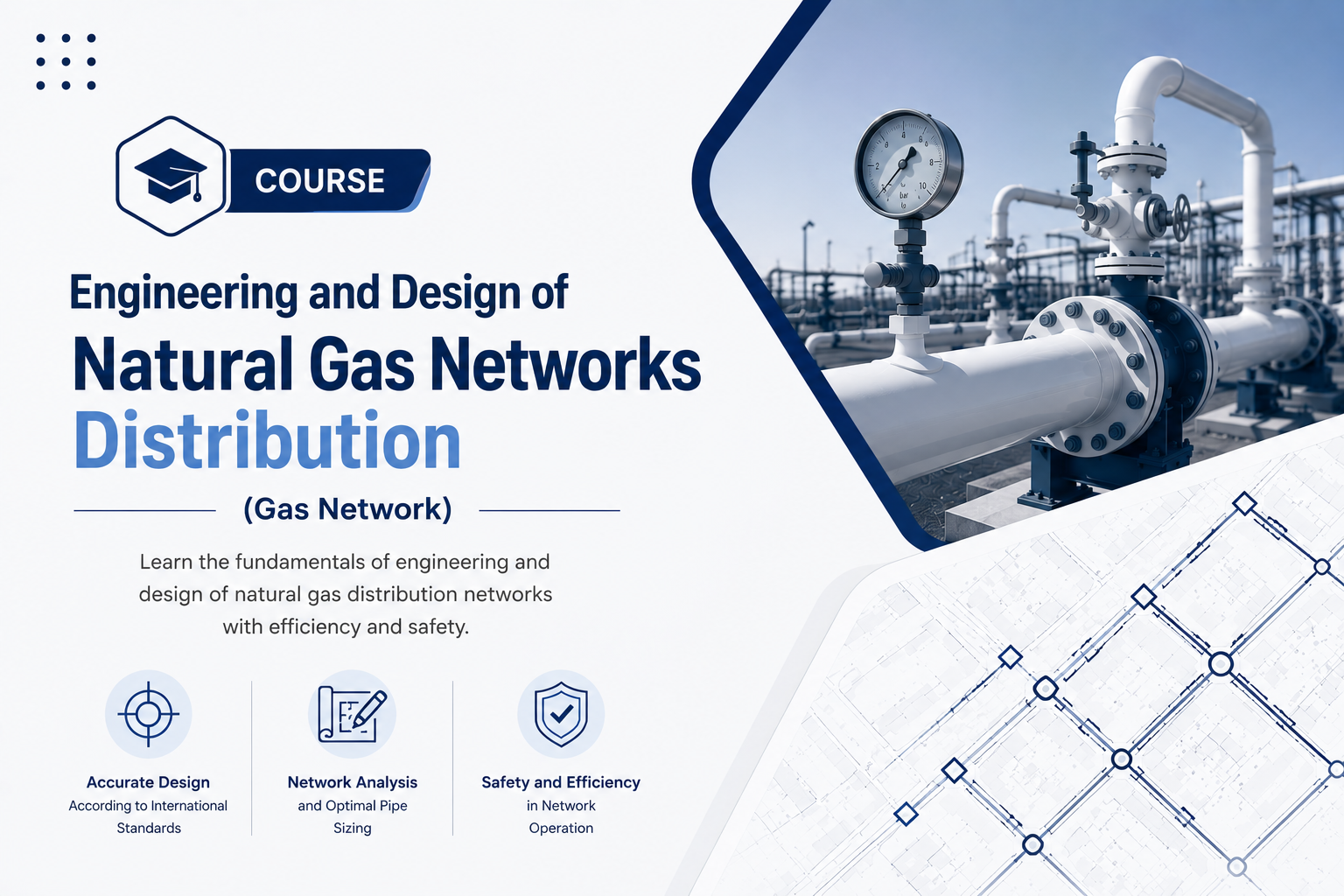 Engineering and Design of Natural Gas Networks Distribution