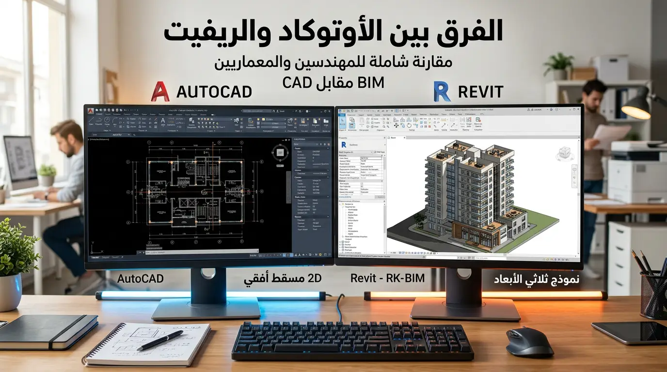 الفرق بين الاوتوكاد والريفيت وأيهما أفضل للمهندسين