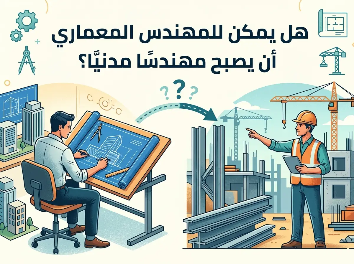 هل يمكن للمهندس المعماري أن يصبح مدني في السعودية