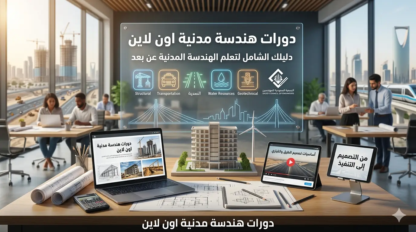 دورات هندسة مدنية اون لاين بشهادة معتمدة في السعودية